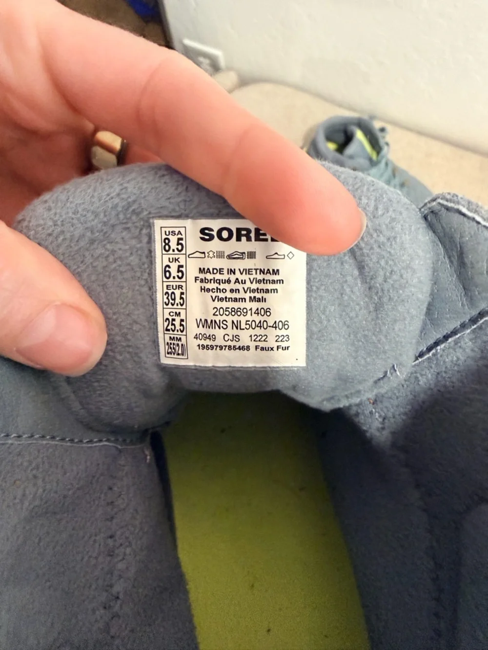 Sorel Women’s Waterproof Blue Suede Hiking Boot - Picture 3 of 3